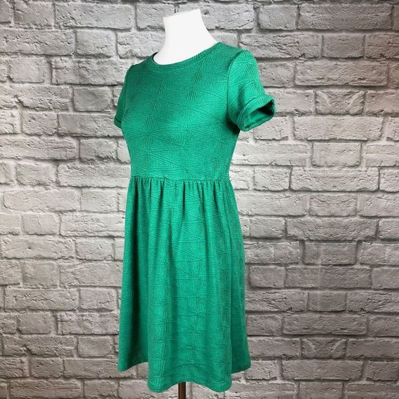 ASOS Green Quilted Fit and Flare Dress - Picture 2 of 6